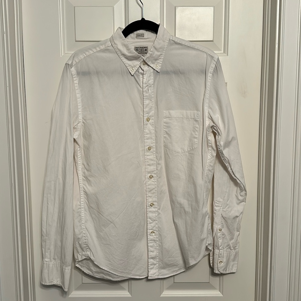 J Crew White Button Down Size Medium